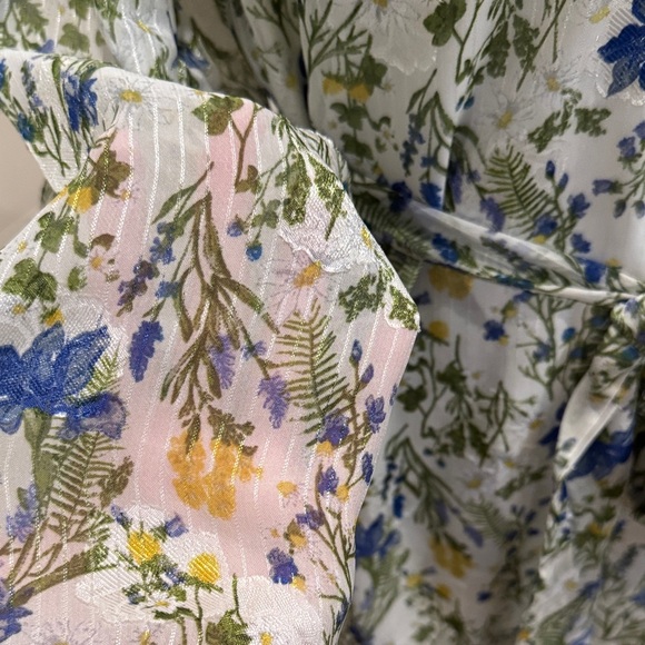 Greylin Floral Print Belted Long Sleeve Mini Dress, NWT, Size Small - Picture 4 of 10